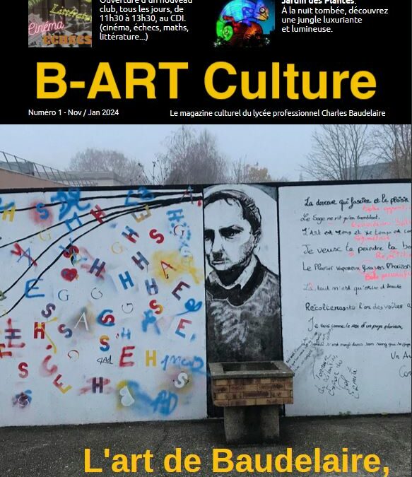 Découvrez B-ART Culture : Le nouveau magazine culturel du lycée !