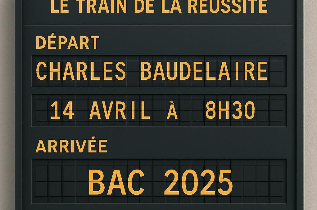 Le Train de la Réussite – Édition Vacances de Printemps 2025 est lancé !
